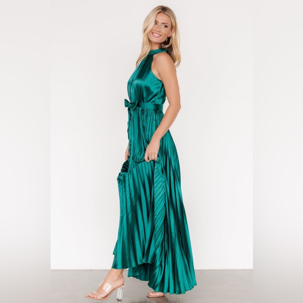NWT KLD Signature Chic Teal Sleeveless Maxi Dress - Picture 4 of 12